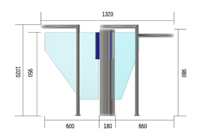 half-height,waist height,optical turnstiles,access control